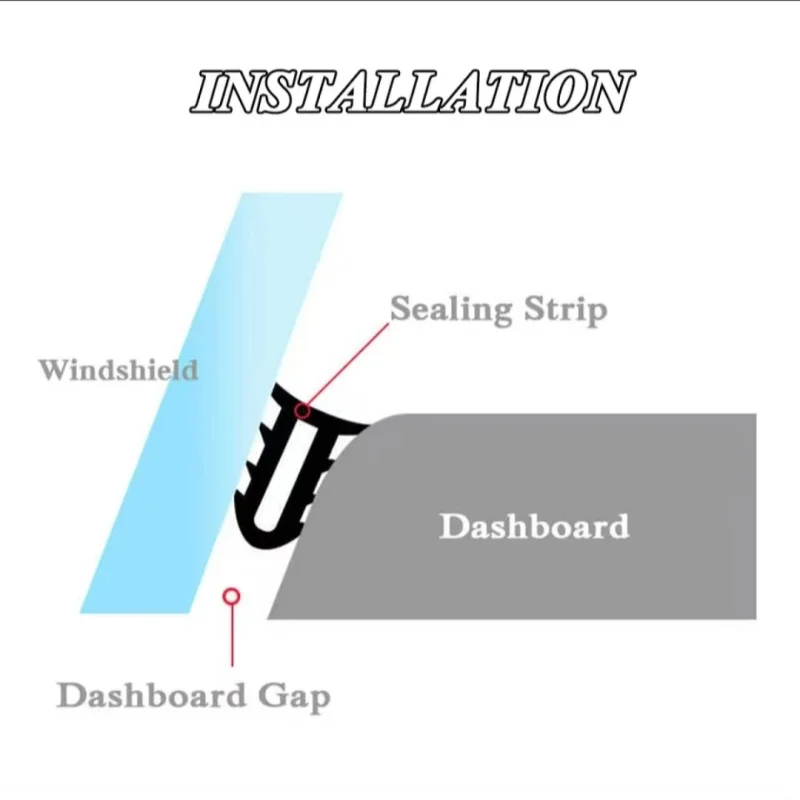 1.6M Car Universal Windshield Sealant Dashboard Soundproof Sealing Strip Auto Rubber Seals Car Panel Seal Interior Accessories - view 6