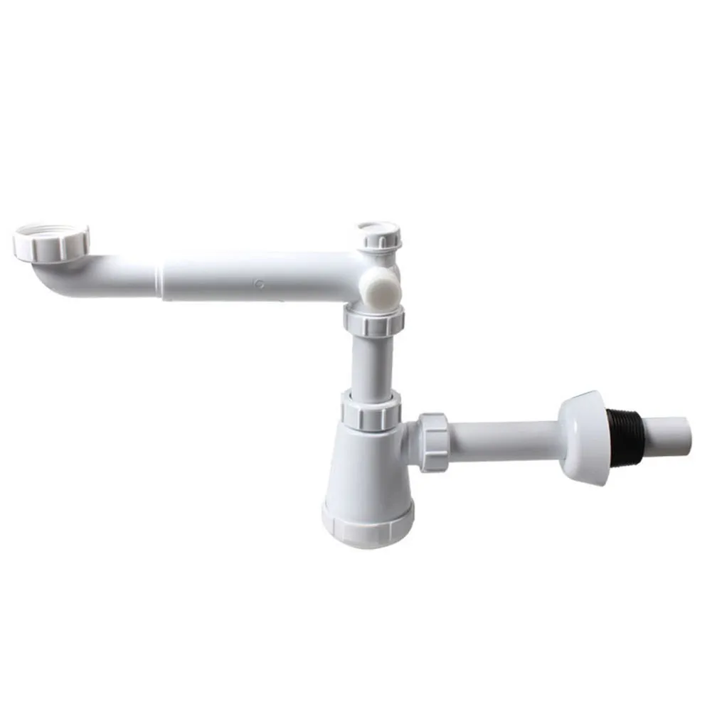 

G112 PP Wall Mounted Kitchen Sink Drainage Pipe with Integrated Anti Smell Bottle for Enhanced Drainage Efficiency