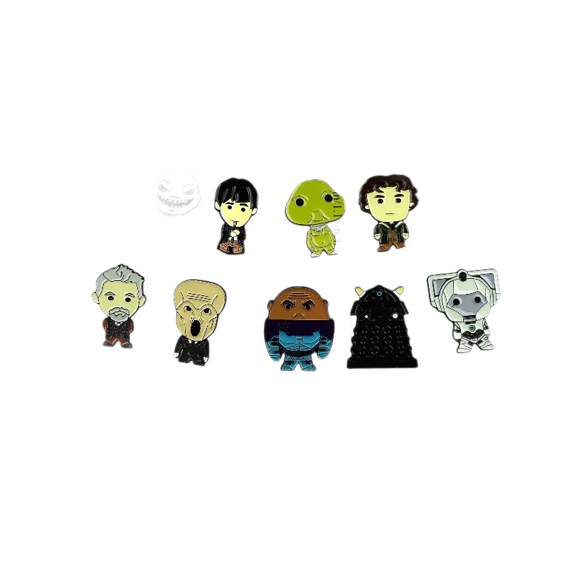 Doctor Who Q-version Cartoon Metal Brooch Anime Peripheral Creative Badge for Both Men and Women Decorative Accessories view 5