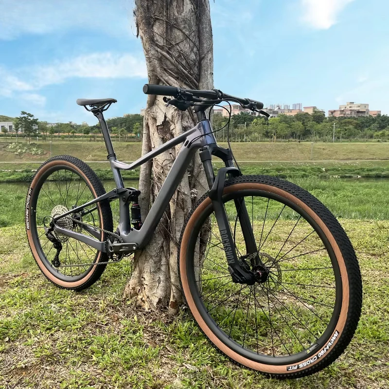 

New Color Full Suspension Carbon Mountain Bike 29er Carbon Disc Brake Trek MTB Front Rear Bike Carbon Mountain Bicycle