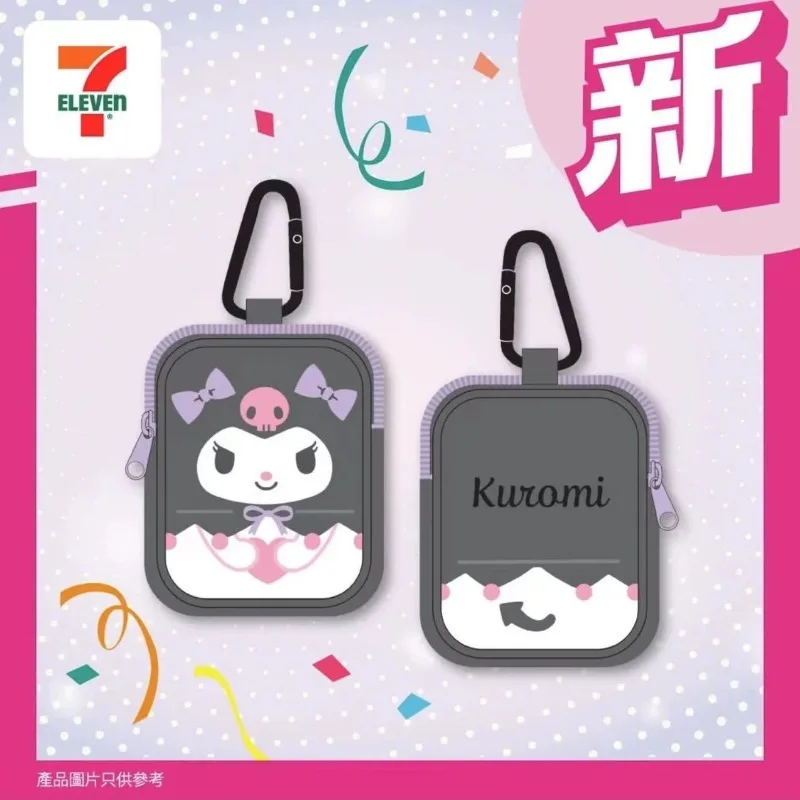 Sanrio Hello Kitty Anime Kawaii Ins Borsa per carte di monete alla moda Simpatico Kuromi Borsa per cuffie Portachiavi Ciondolo appeso Regali