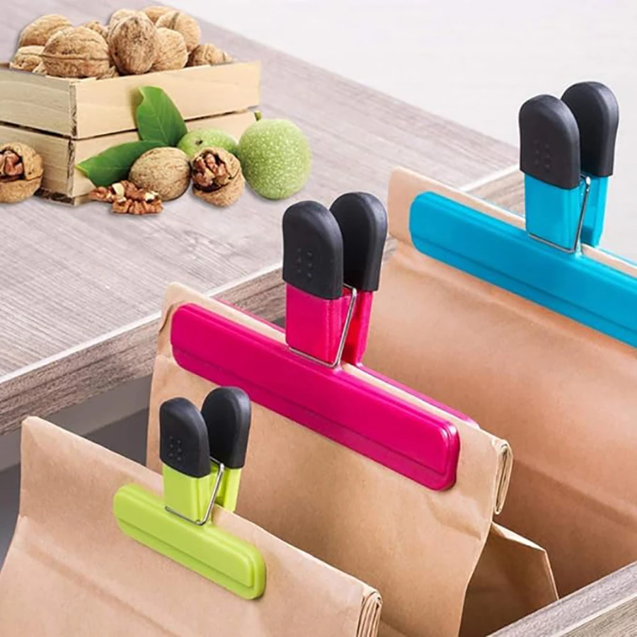 9 Pcs Various Sizes Grocery Bag Clip Plastic Heavy Duty Closure Handle, Plastic Closure Clip Food Fresh Plastic Bags