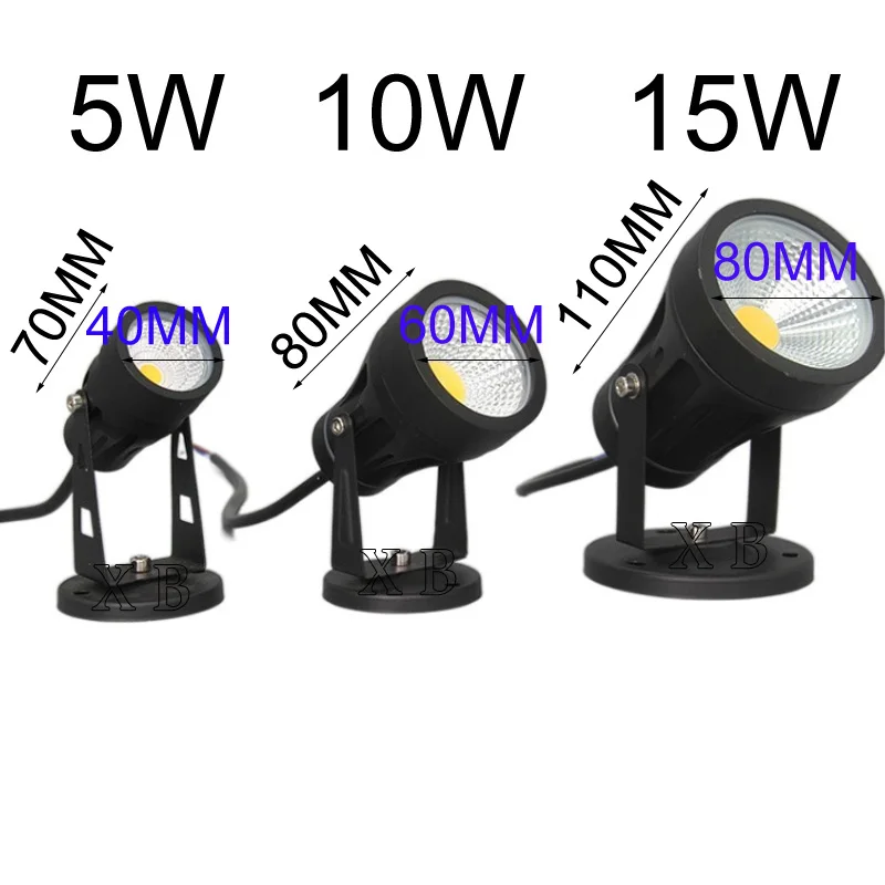 IP65 5W 10W 15W LED Garden Lighting Outdoor Spike Lawn Lamp Waterproof Lamp Led Light Garden Path Spotlights AC110V 220V DC12V