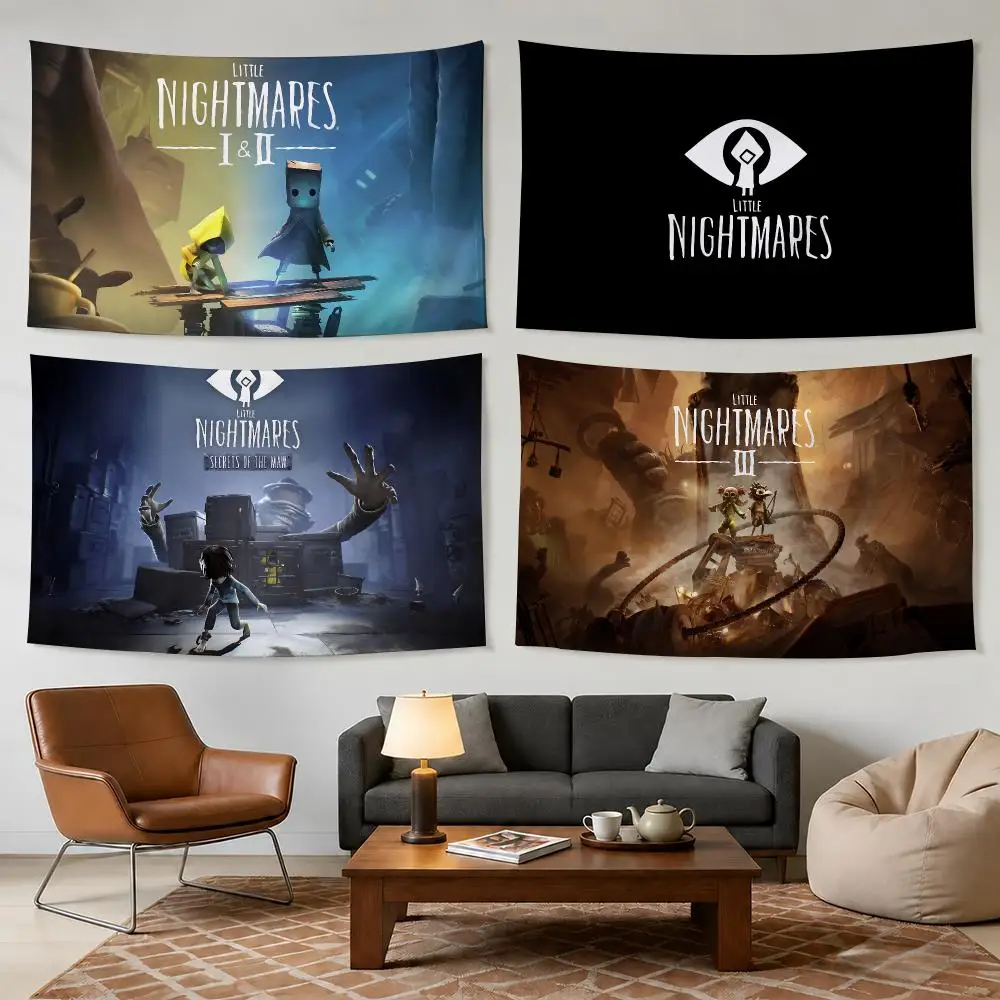 L-Little Nightmares Game Tapestry Bedroom Living Room Bar Party House Home Dorm Interior Wall Decor Background Banner