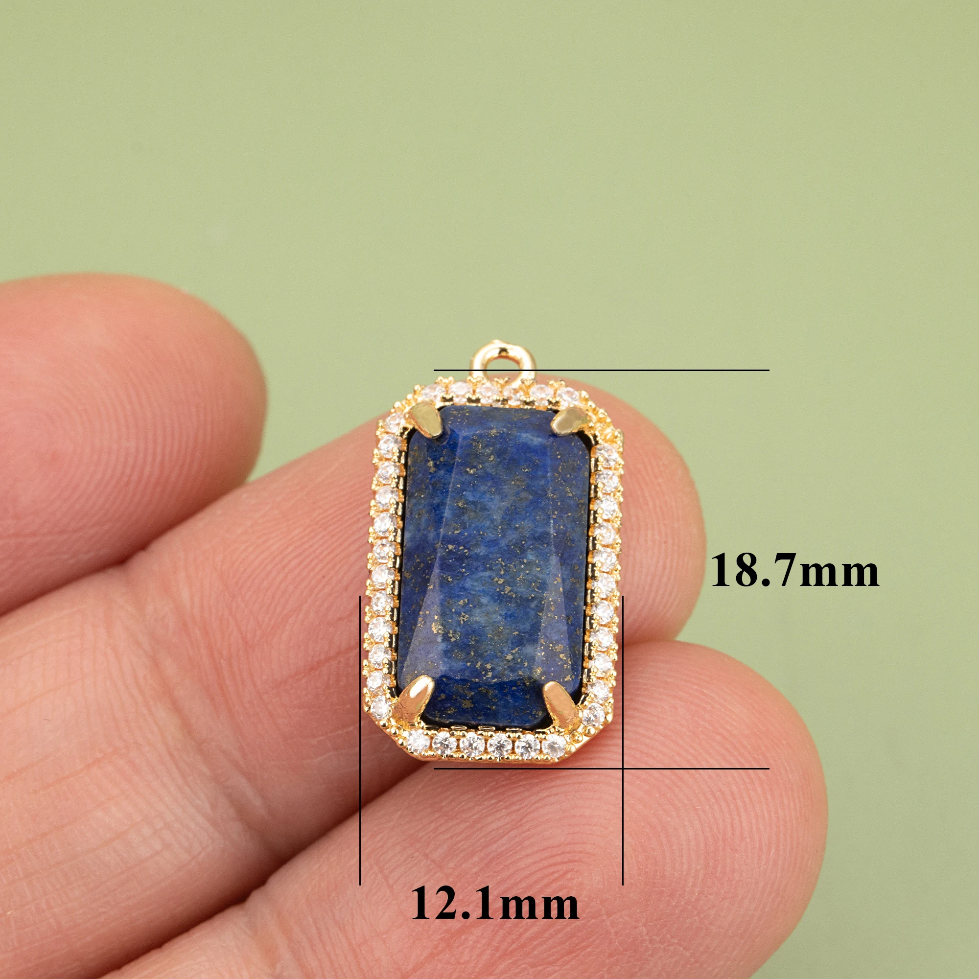 YEGUI ME53,jewelry accessories,18k gold plated,copper,natural stone,hand made,charms,jewelry making,diy pendants,4pcs/lot