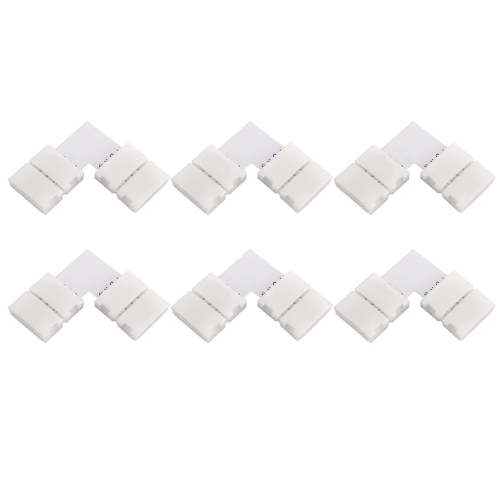 12 قطعة 5050 Rgb Led قطاع موصل كليب مشبك ل L-شكل الزاوية النجار 4 دبوس لون واحد شريط مرن Abs
