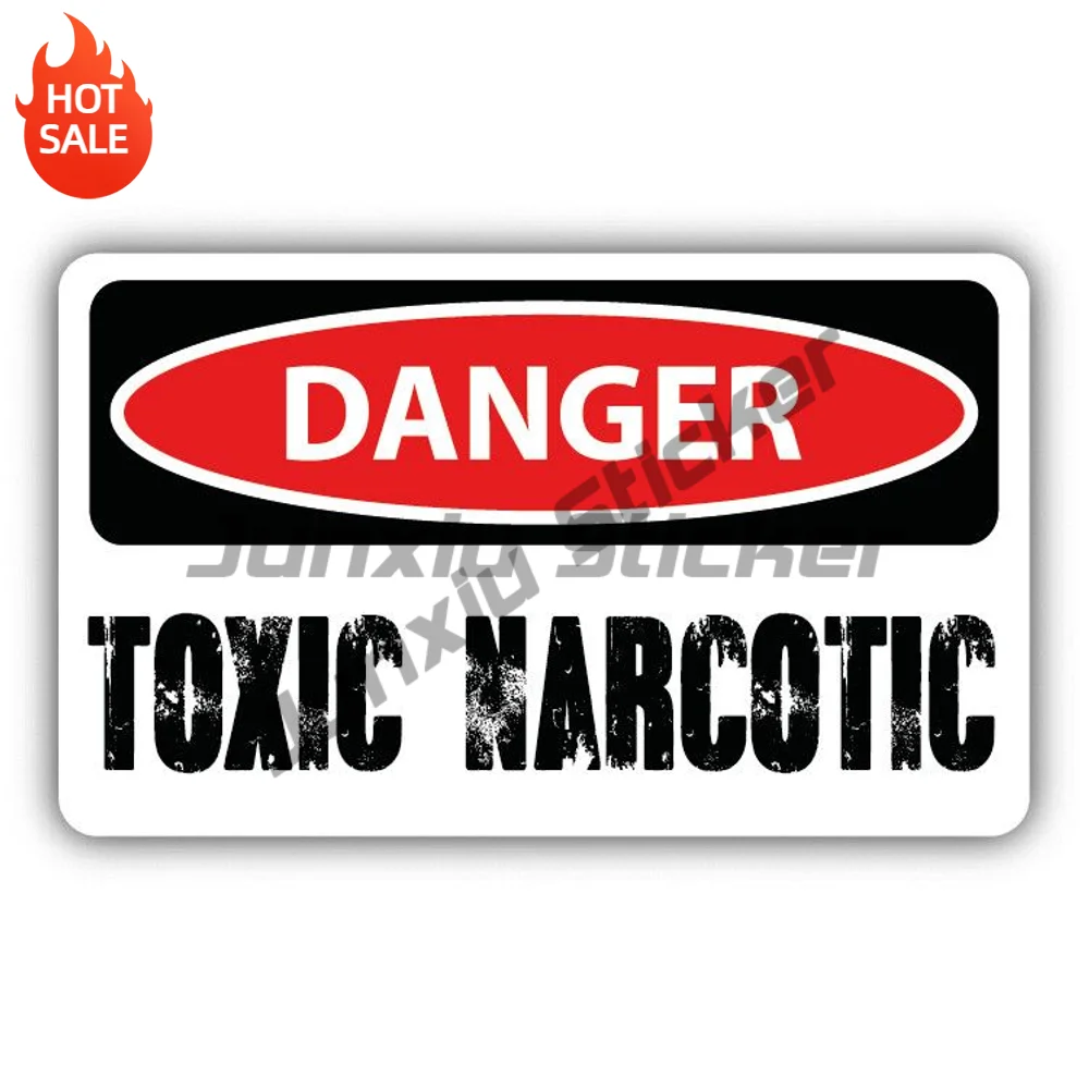 Danger Toxic Narcotic Sign Warning Vinyl Car Sticker Self Adhesive Decal For Car Bumper And Laptop Exterior Decoration