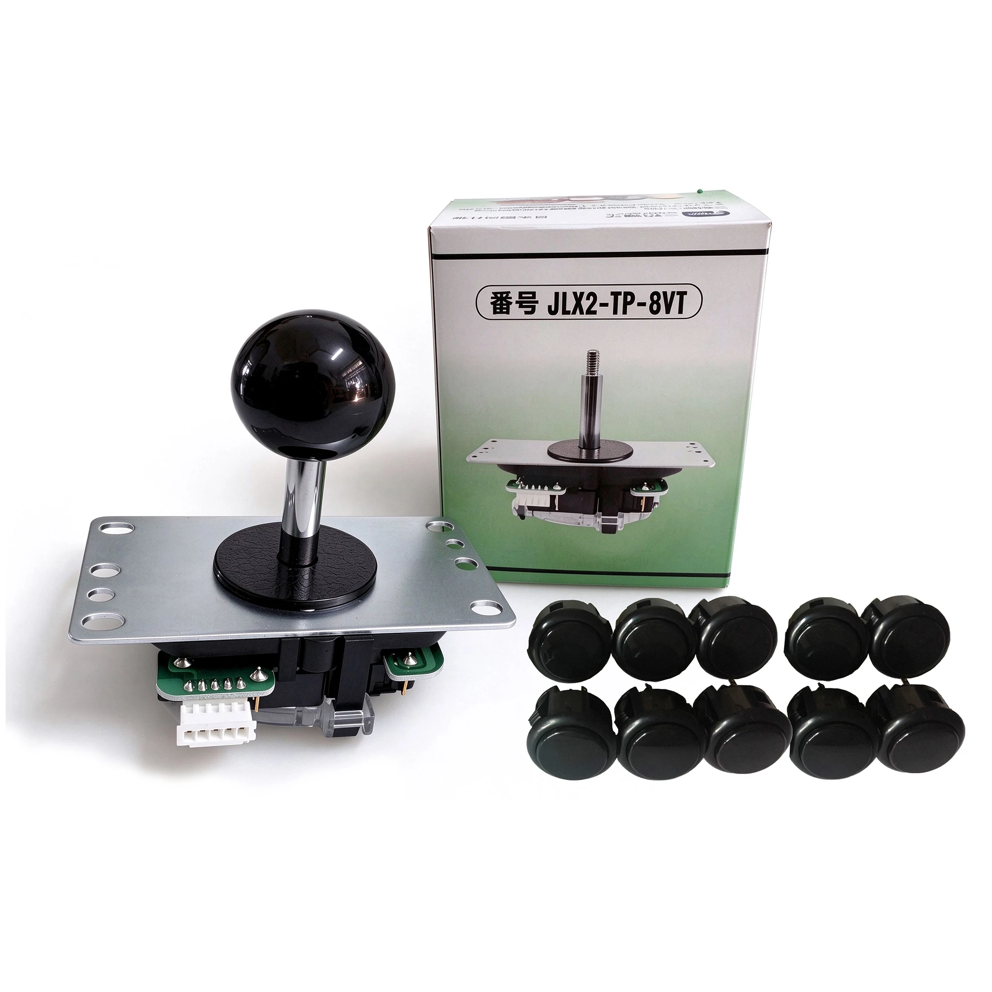Original 1pcs JLX2-TP-8YT Sanwa Joystick with 10pcs Sanwa OBSF-30 Buttons Authentic SANWA JLF Joysticks