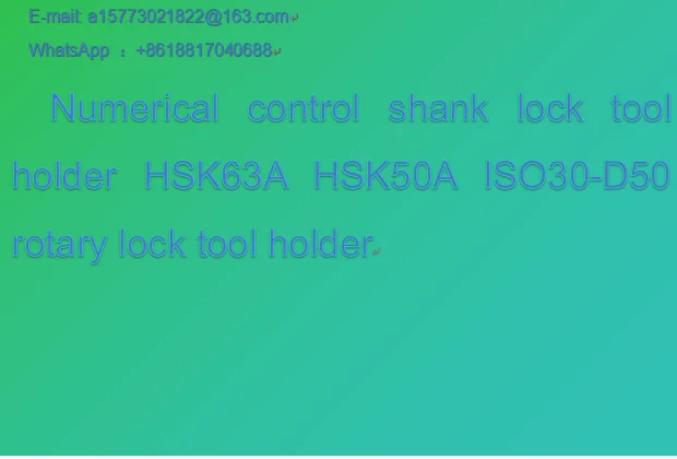 Numerical control shank lock tool holder HSK63A HSK50A ISO30-D50 rotary lock tool holder