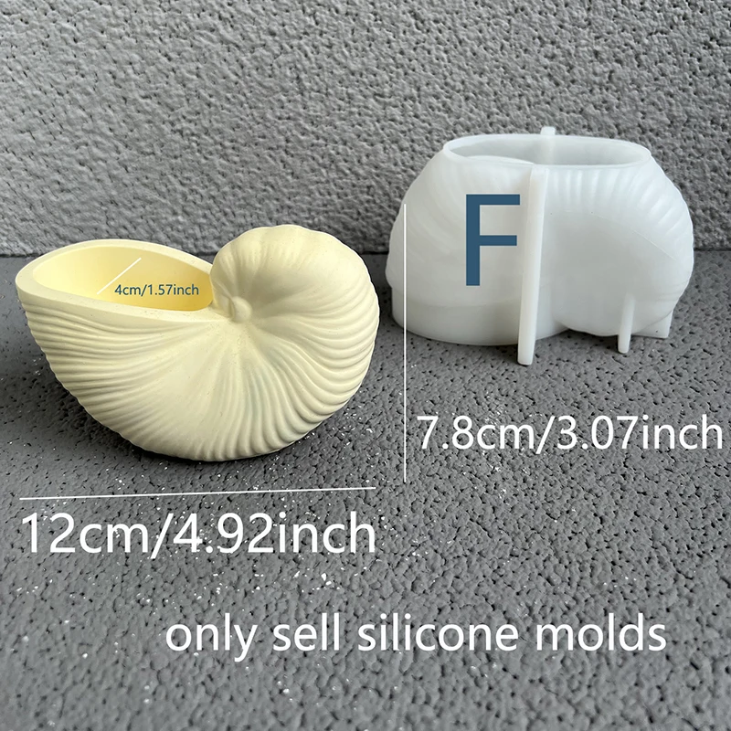 Shell Trinkets Storage Dish Silicone Mold Conch Candle Vessel Cement Mold Starfish Plaster Tray Soap Dish Epoxy Resin Clay Mold