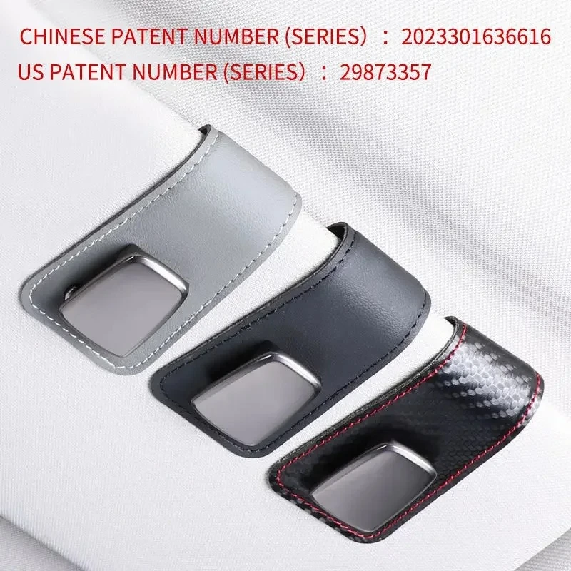 Fashionable Car Sunglasses Clip New Ultra-Thin Minimalist Design Ultra-Fine Leather Car Sunshade Clip