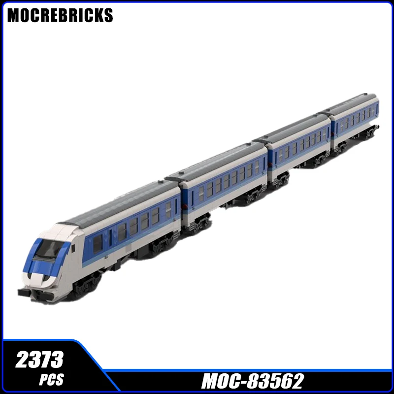 

MOC Street View Series German Railway with Control Car Building Block Collection Experts High Difficulty DIY Model Brick Toys