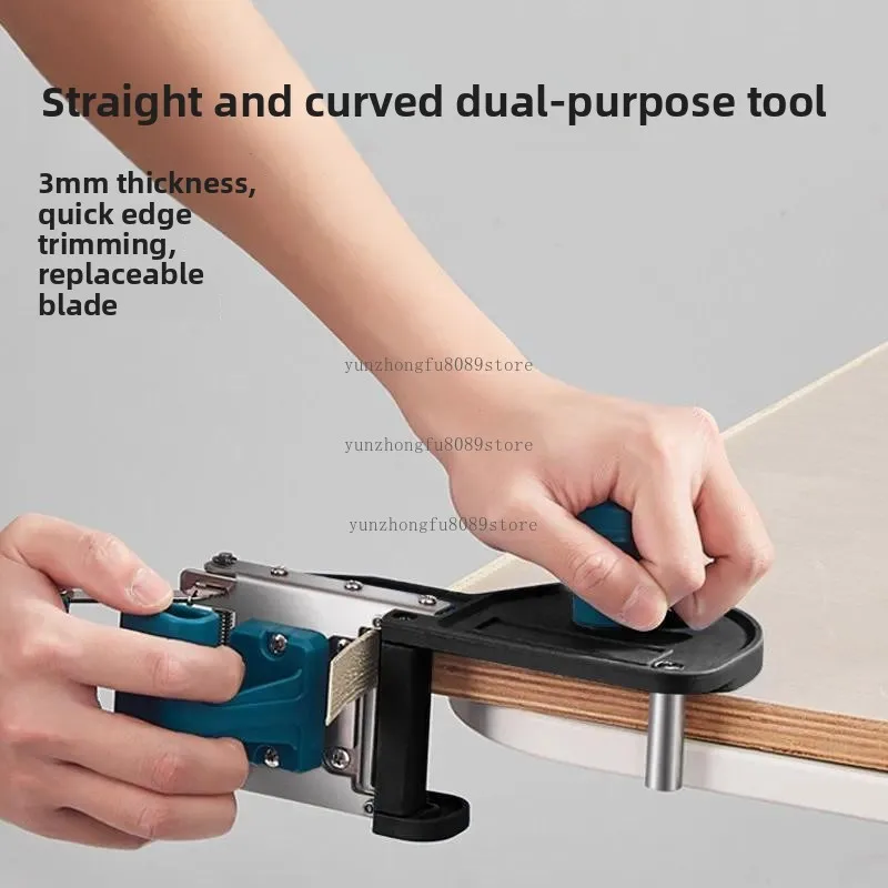 Woodworking Edge Trimmer, Manual Edge Banding Scraper with Curved Straight Cutter for Pneumatic Furniture Edge Repair Tools