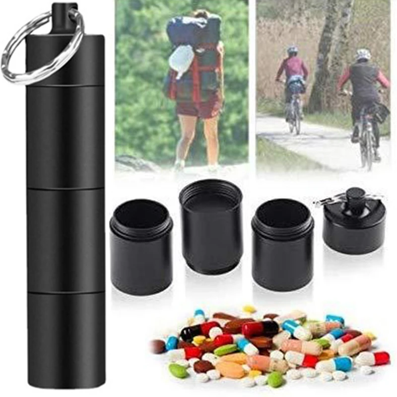 3-voudige roosters per dag organisator tablet reismedicijn vitamine visoliën mini draagbare aluminium waterdichte pillendoos gevallen NIEUW