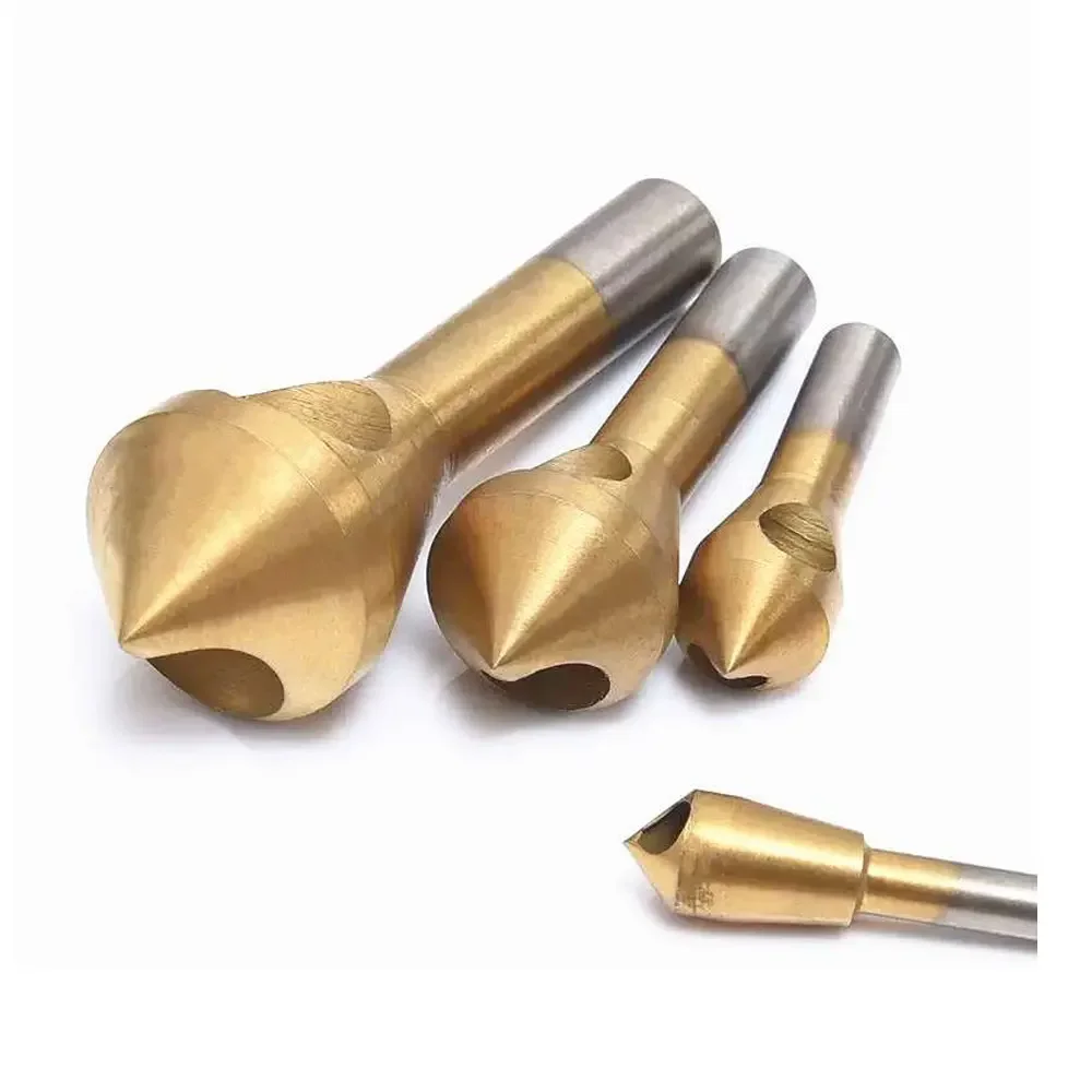 4Pcs Steel/Aluminum Countersunk Head Chamfering Tool Countersink Deburring Drill Taper Hole Cutter 2-5 5-10 10-15 15-20