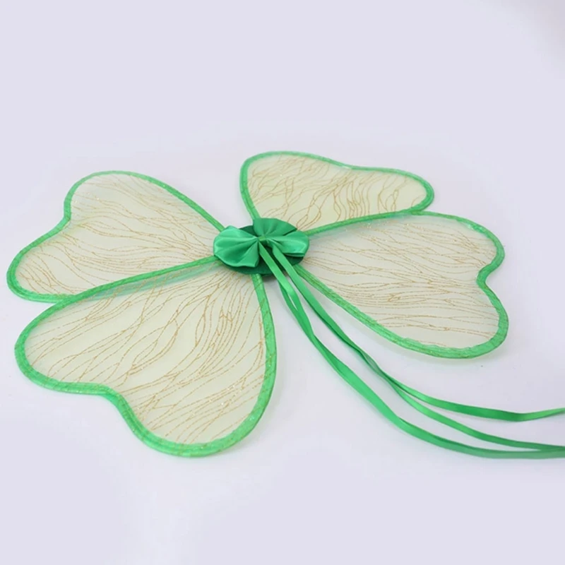 Irish Patricks Day Costume Green Four Leaf Clover Wing St. Patrick\'s Day Costume Accessories Leprechaun Wing