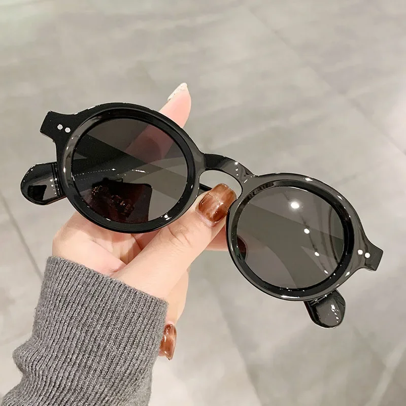 Steampunk Small Frame Vintage Round Polarized Sunglasses Women For Men Luxury Brand Designer Sun Glasses Popular Shades UV400