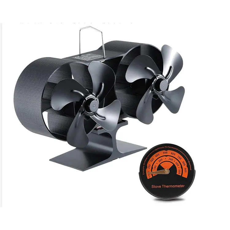 Stove Fan Heat Powered Wood Burner Fire Fan Environmentally Friendly and Efficient for Wood Burner Or Fireplace