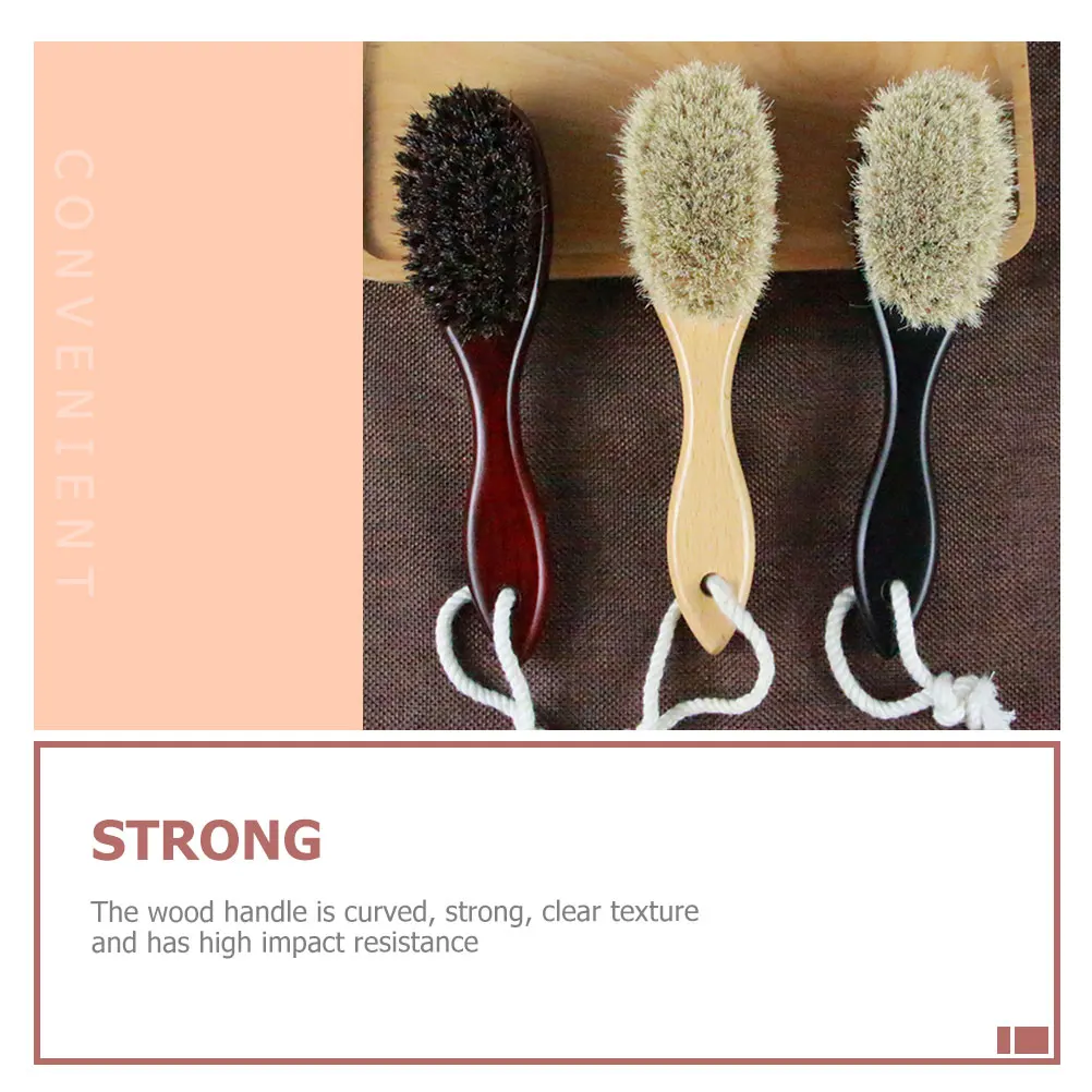 Щетка для бороды с ручкой из натурального дерева