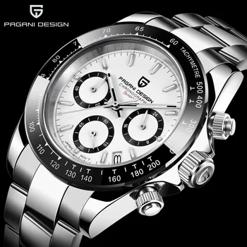 2024 new PAGANI design men's automatic quartz watch VK63 stainless steel waterproof business chronograph Masculino Masculino