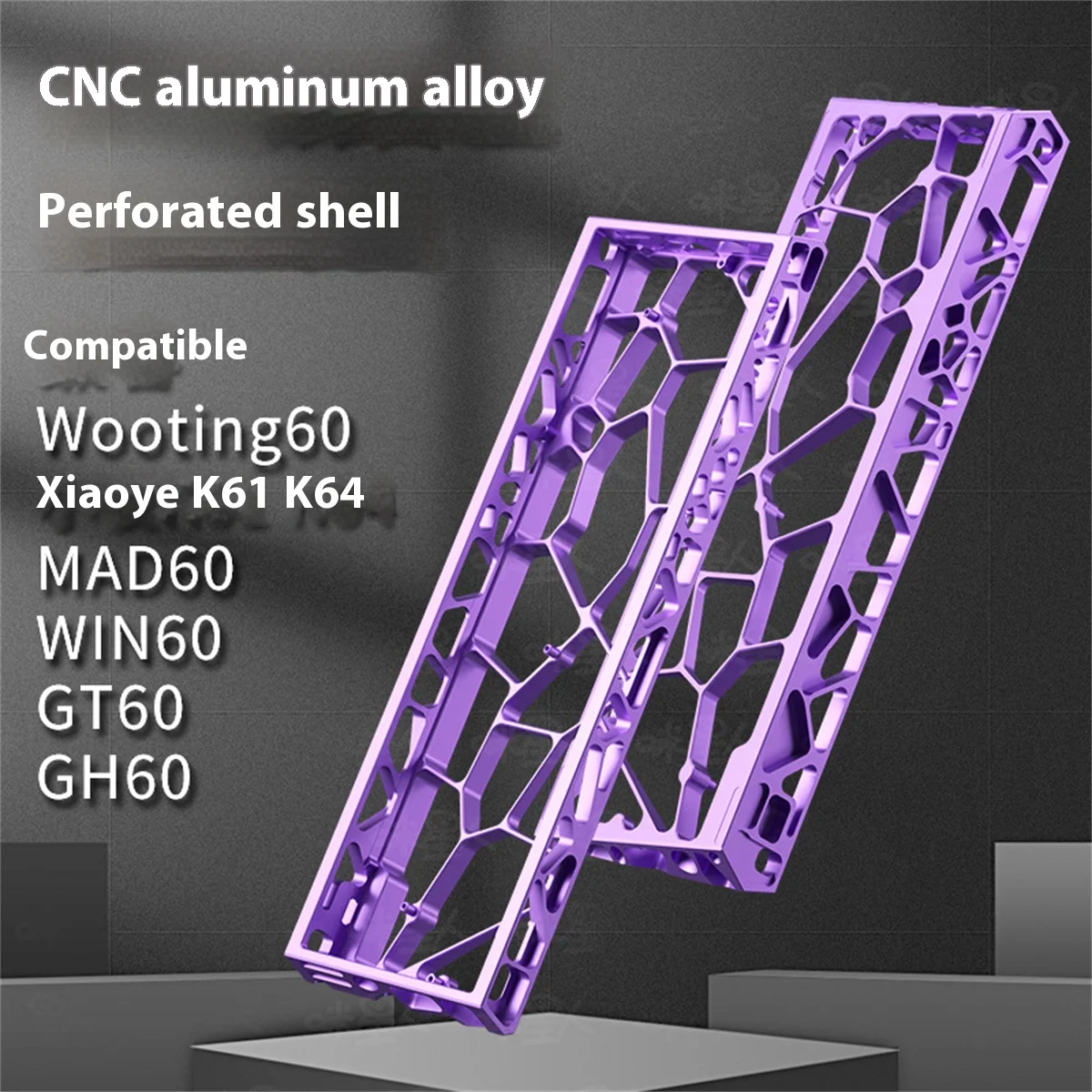

CNC Aluminum Hollow Keyboard Case | Custom Fit MAD60/WIN60 | Wooting60 Compatible
