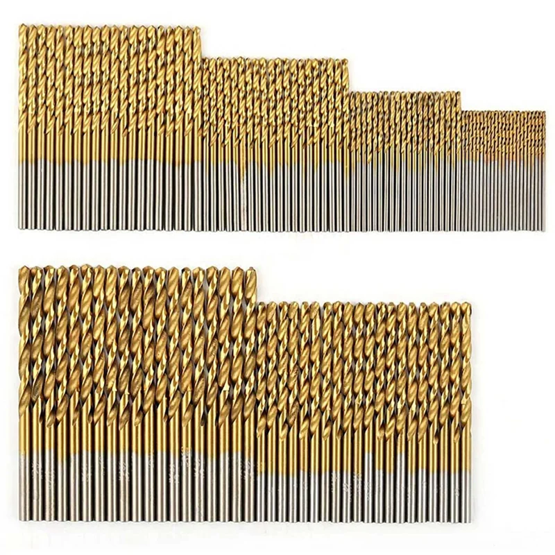B84B-600 Pcs Titanium Drill Bit Set HSS Drill Bits For Metal, Steel, Wood, Plastic, Copper, Aluminum Alloy, 1Mm To 3.5Mm