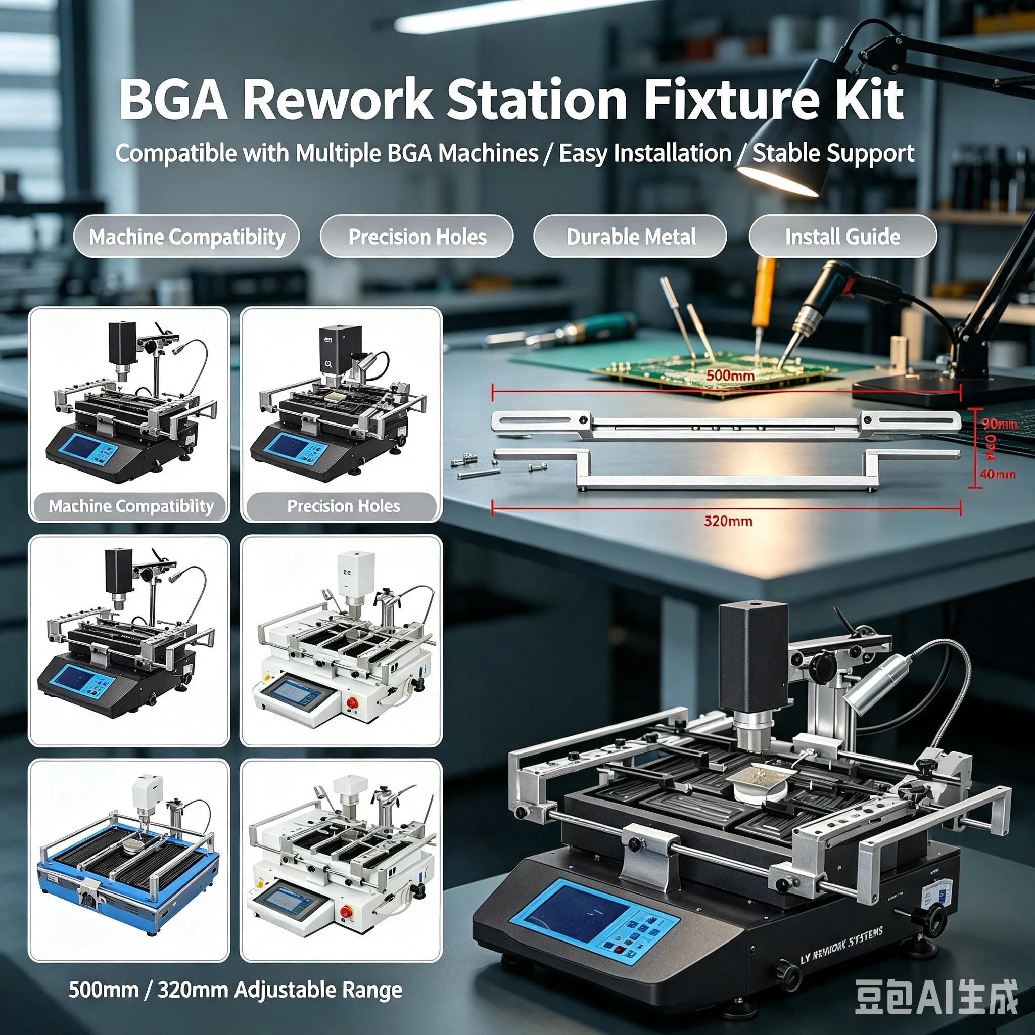 Clearance Sale Universal BGA Bracket Universal Holder PCB Jig BGA Support Bracket for Rework Station Solder Universal  PCB Jig