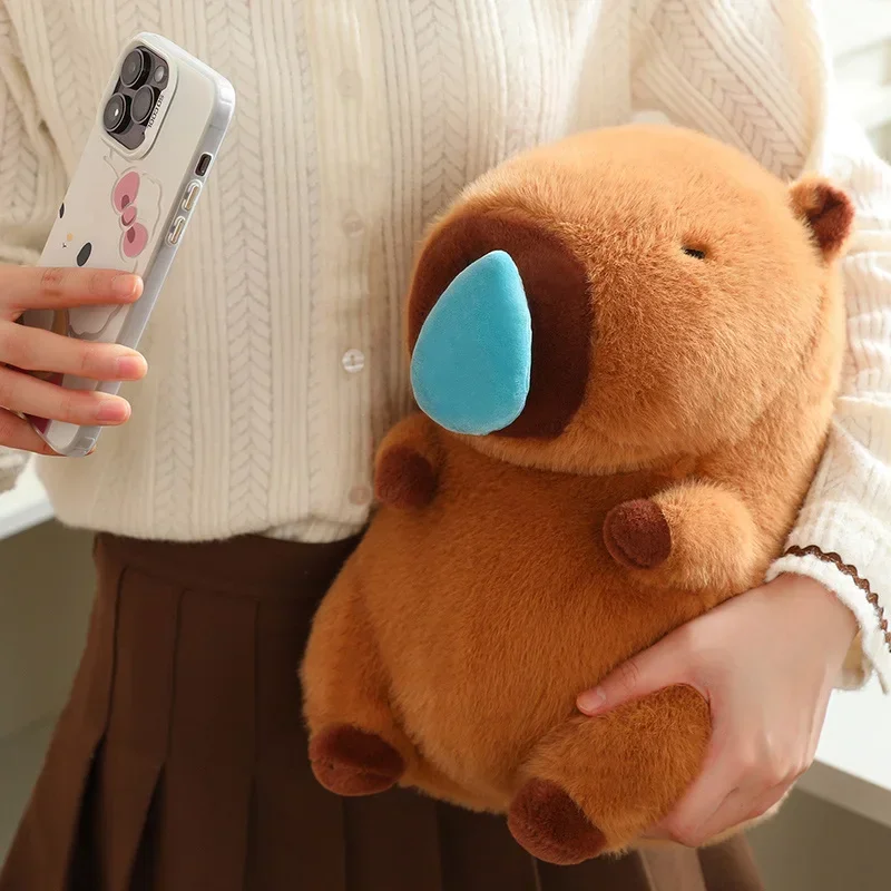 Kawaii كابيبارا أفخم محاكاة الحيوانات مع لمط مخاط الأنف لطيف كابيبارا رقيق لينة محشوة أفخم دمية طفل هدية