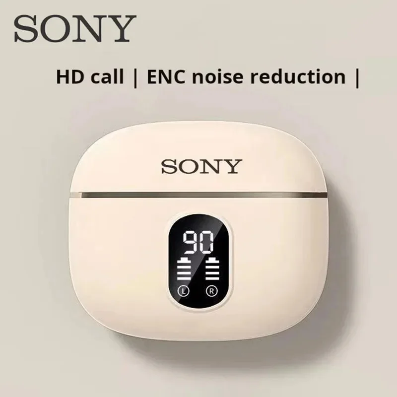Sony Wireless Earphone 40dB Noise Cancelling Bluetooth 5.3 Headphone with LED Display HD Call TWS Earbuds Transparency Mode