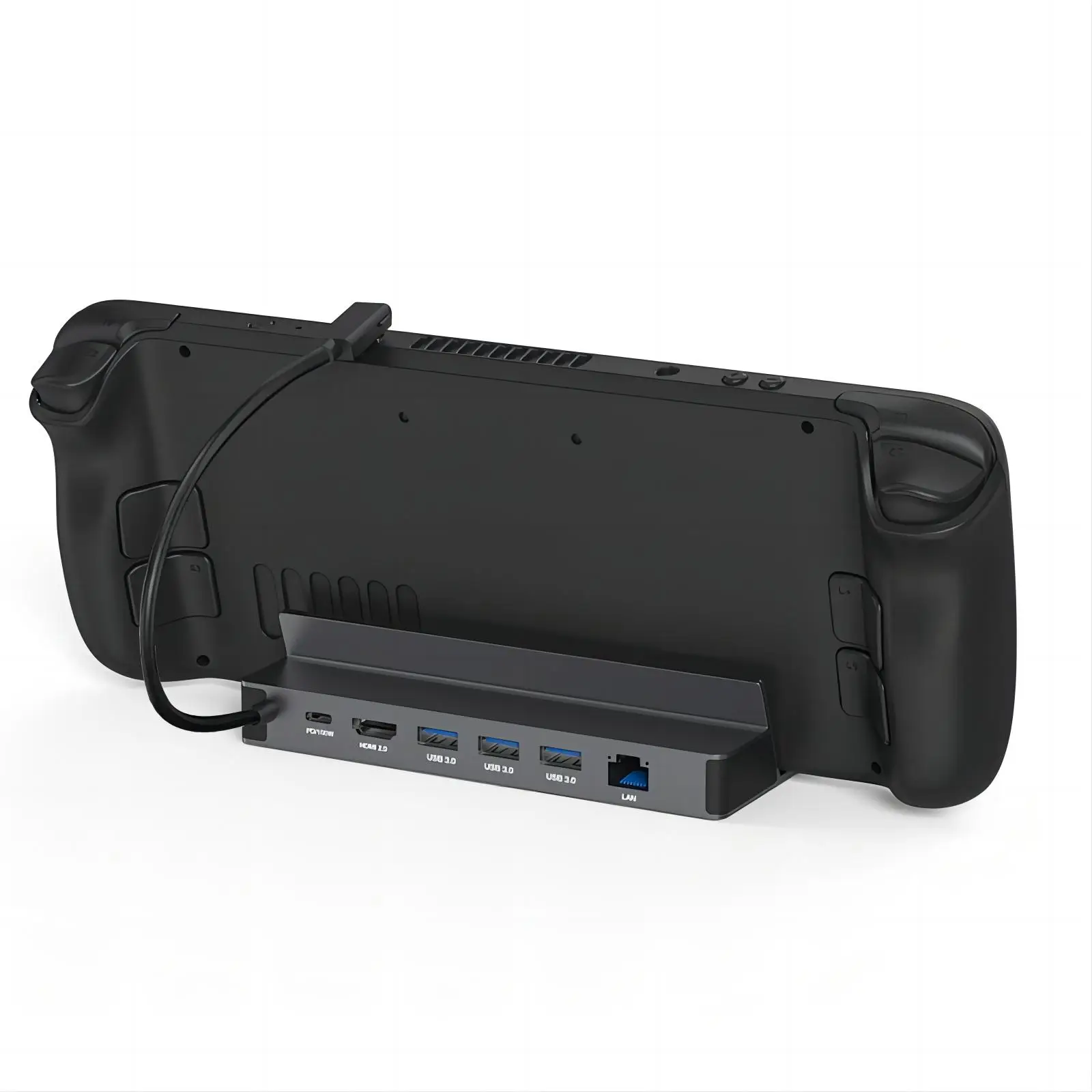 6-in-1 Steam Deck Dock for Steam Deck/ROG Ally/Legion Go/OLED with HDMI 4K UHD 1000Mbps RJ45 Ethernet 3 USB and PD 100W Charging