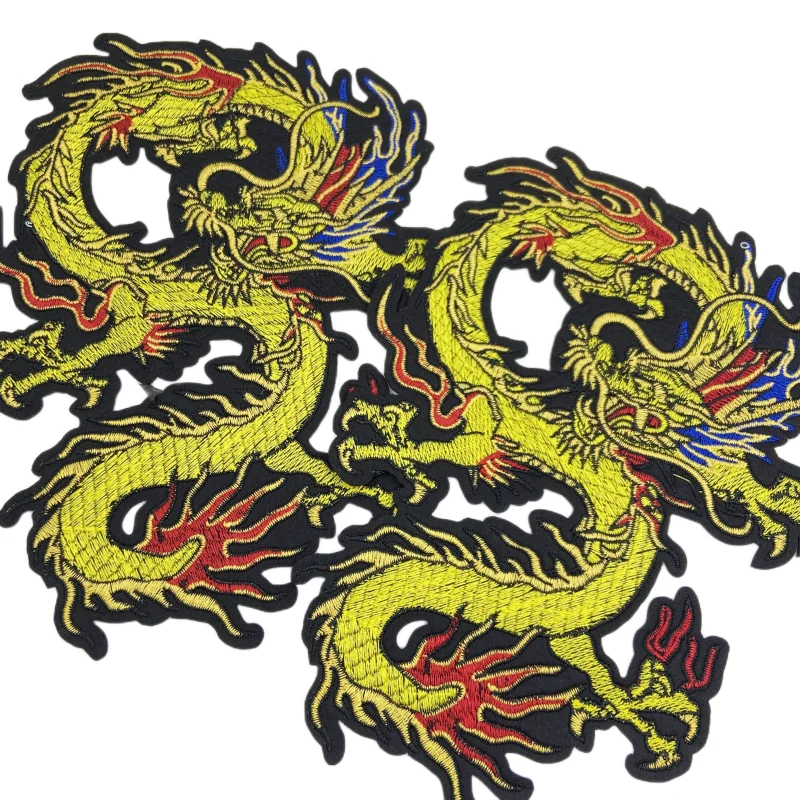 

4PCS Iron On Thermocollant Dragon Embroidery Parches Termoadhesivos Para Ropa Dragon Animal Patches For Clothing P0113