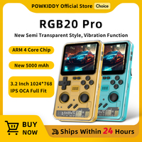 POWKIDDY RGB20PRO Retro Handheld Gaming Console 3.2-inch IPS Screen Built-in WiFi 2.4G + Bluetooth Linux System Cheap Kids Gifts