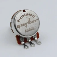 GUYKER-potenciómetro de eje largo de latón A500K para guitarra eléctrica, 1 unidad