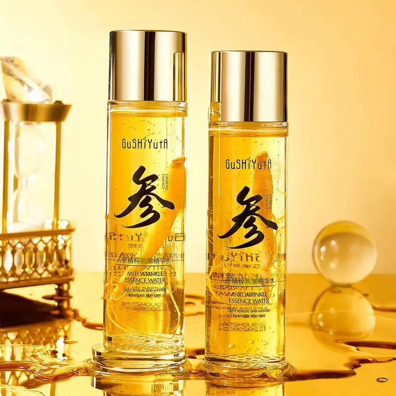 Sérum hydratant au ginseng doré pour le visage, essence raffermissante, estompe les ridules, acide hyaluronique, eau, 120ml