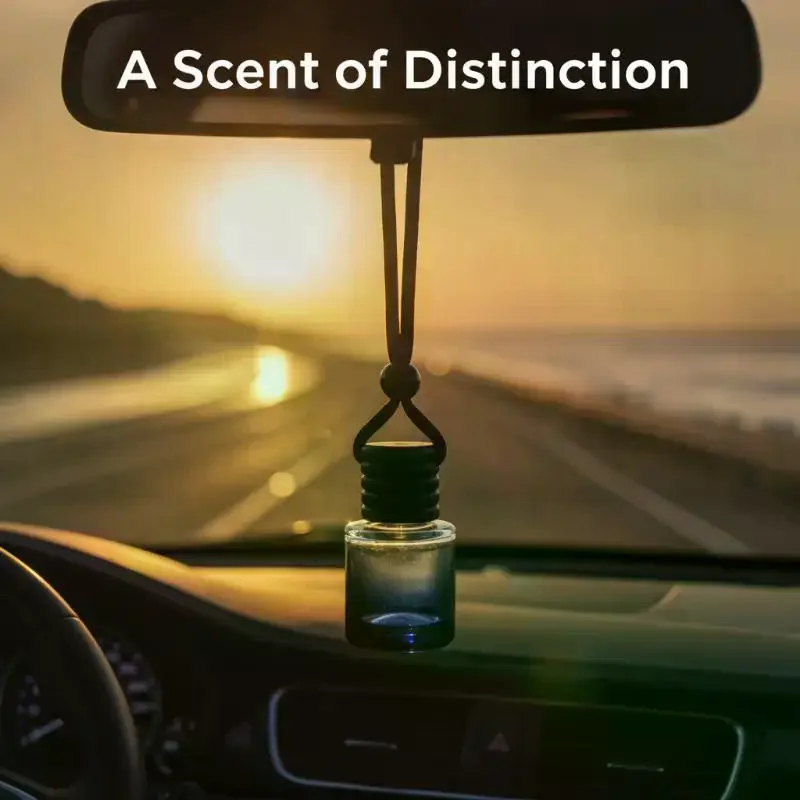 Diffuse Car Fragrances: 1Pcs Black Cap Dyed Cylinder Empty Bottle Car Essential Oil Diffuser Fragrance Air Freshener