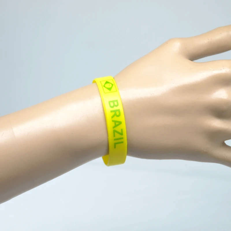 25x البرازيل المنتخب الوطني لكرة القدم كرة السلة سيليكون سوار الإسورة معصمه الرياضة مجوهرات حفلة هدية #6