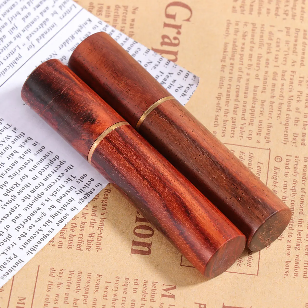 

2 Pcs Toothpick Holder Portable Organizer Container Case Wooden Travel
