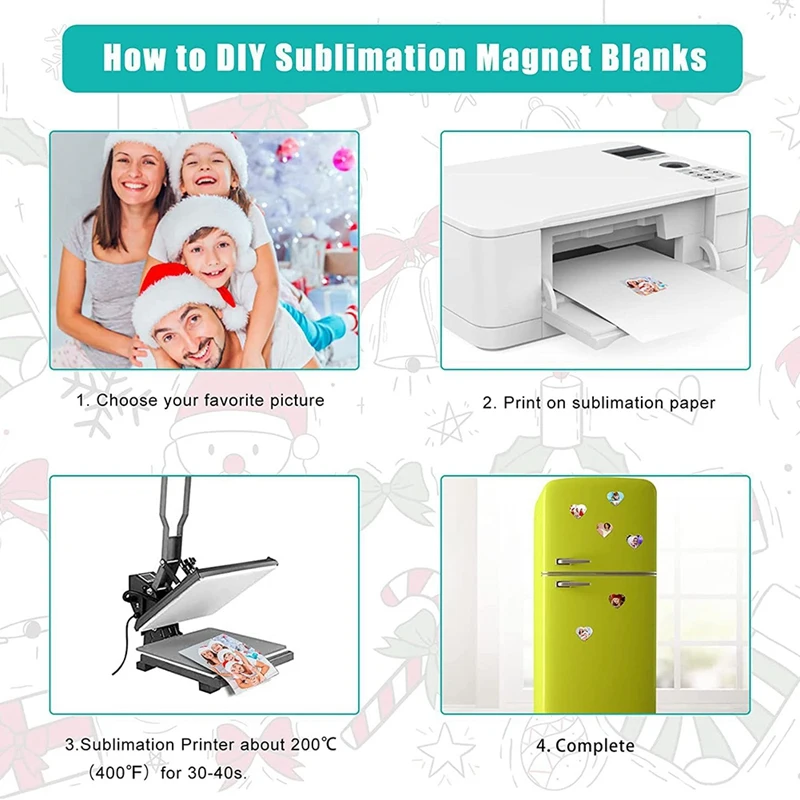 على شكل قلب مغناطيس التسامي الفراغات ، مغناطيس الثلاجة ، قلب الحب الأبيض ، ديكور باب الجدار ، الزفاف ، عيد الحب ، 30: 00