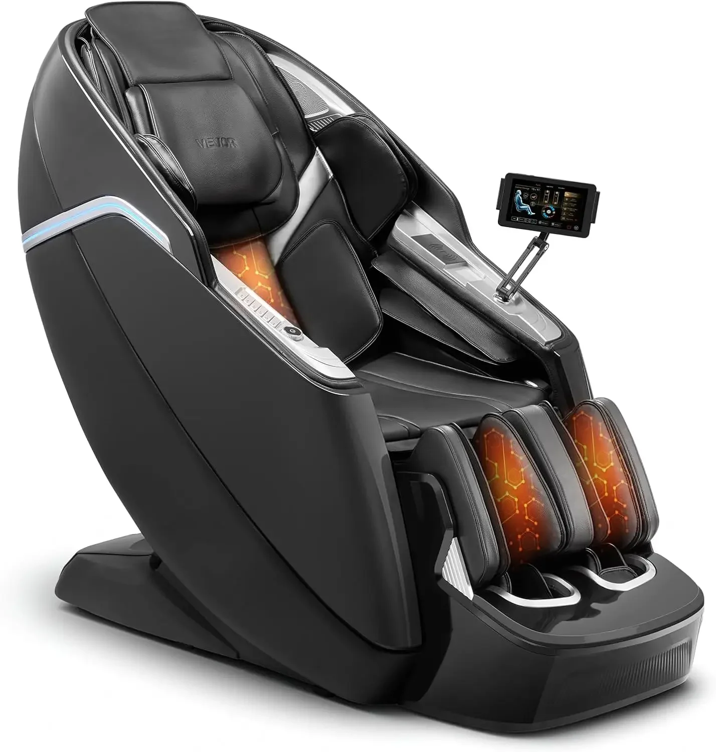 4D+3D Full Body Massage Chair - SL Track, AI Voice Control, Electric Extendable Footrest, Yoga Stretch, TFT Touchscreen, Home Re