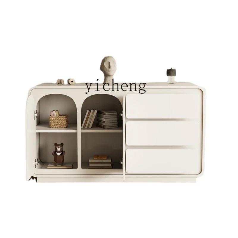 b9 Solid Wood Eight Spares Cabinet Tailstock Storage Cabinet Modern Minimalist Living Room Five Or Six Buckets Side Cabinet
