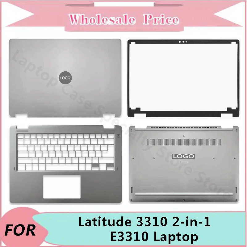 

New For Dell Latitude 3310 2-in-1 E3310 Laptop Back Cover Front Bezel Upper Palmrest Bottom Case Keyboard Hinges