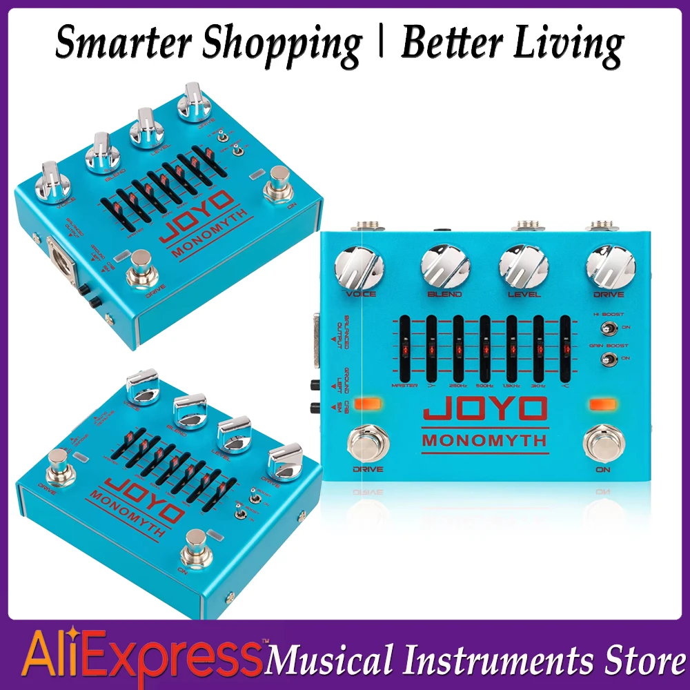 JOYO R-26 Monomyth Bass Preamp Electric Effect Pedal 6-band Graphic EQ Control Real Amplifier Tone Simulation Guitar Bass Pedals