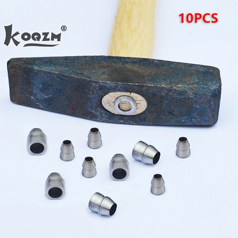 10pcs Safety Round Handle Wedges Steel Hammer Handle Splitting Wedge Set For Axe Claw Hammer Steel For Carpentry Maintenance