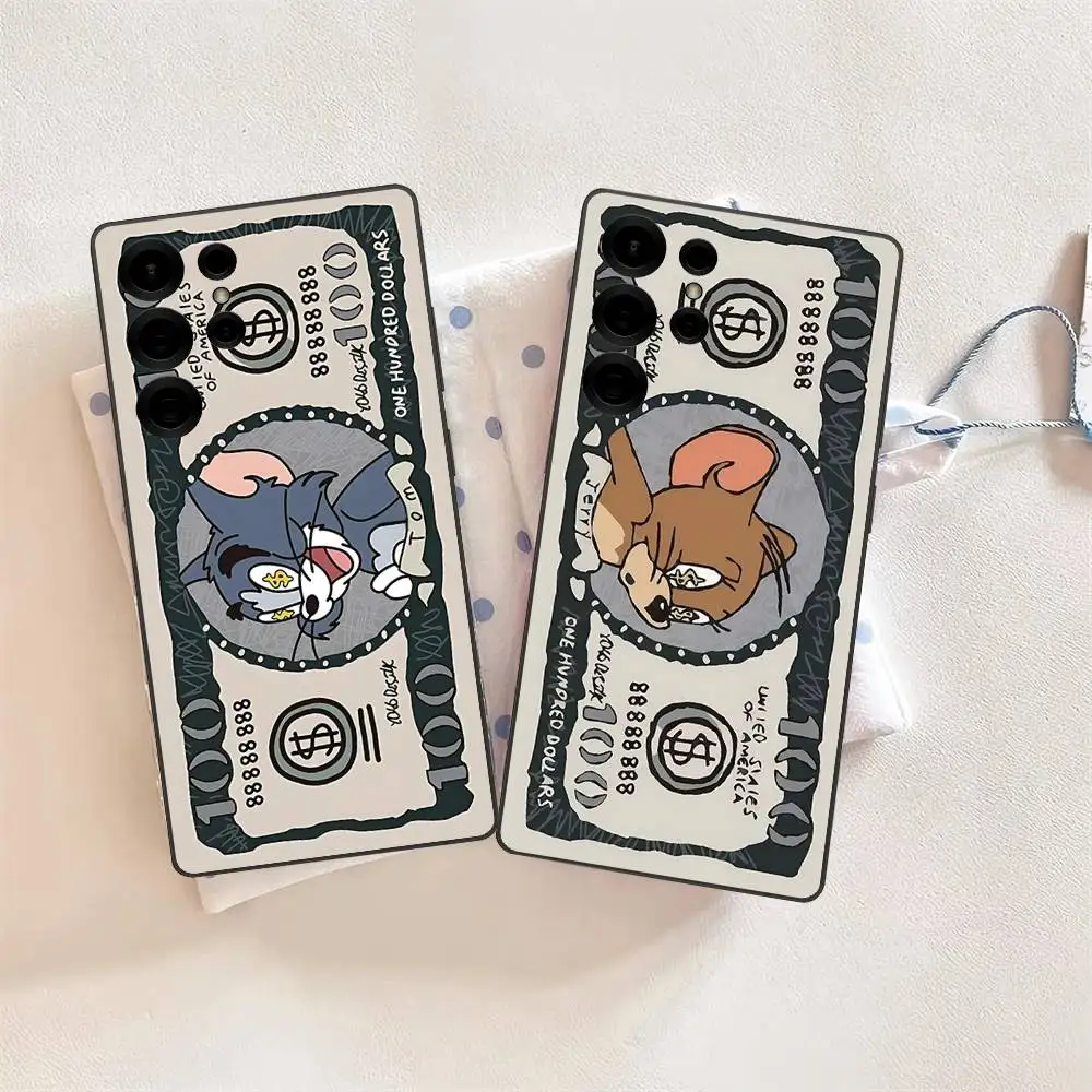 

Cartoon T-Toms And J-Jerrys Phone Case For Samsung S 24 Fe 25 Ultra Plus 20 Lite 21 30 22 23 24 22 Ultra 5G Fundas