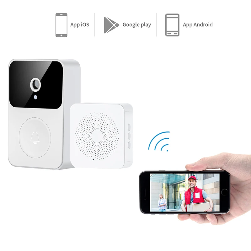 X9 WiFi Video Doorbell Wireless HD Camera Security Alarm Smart Home Door Bell WiFi Intercom