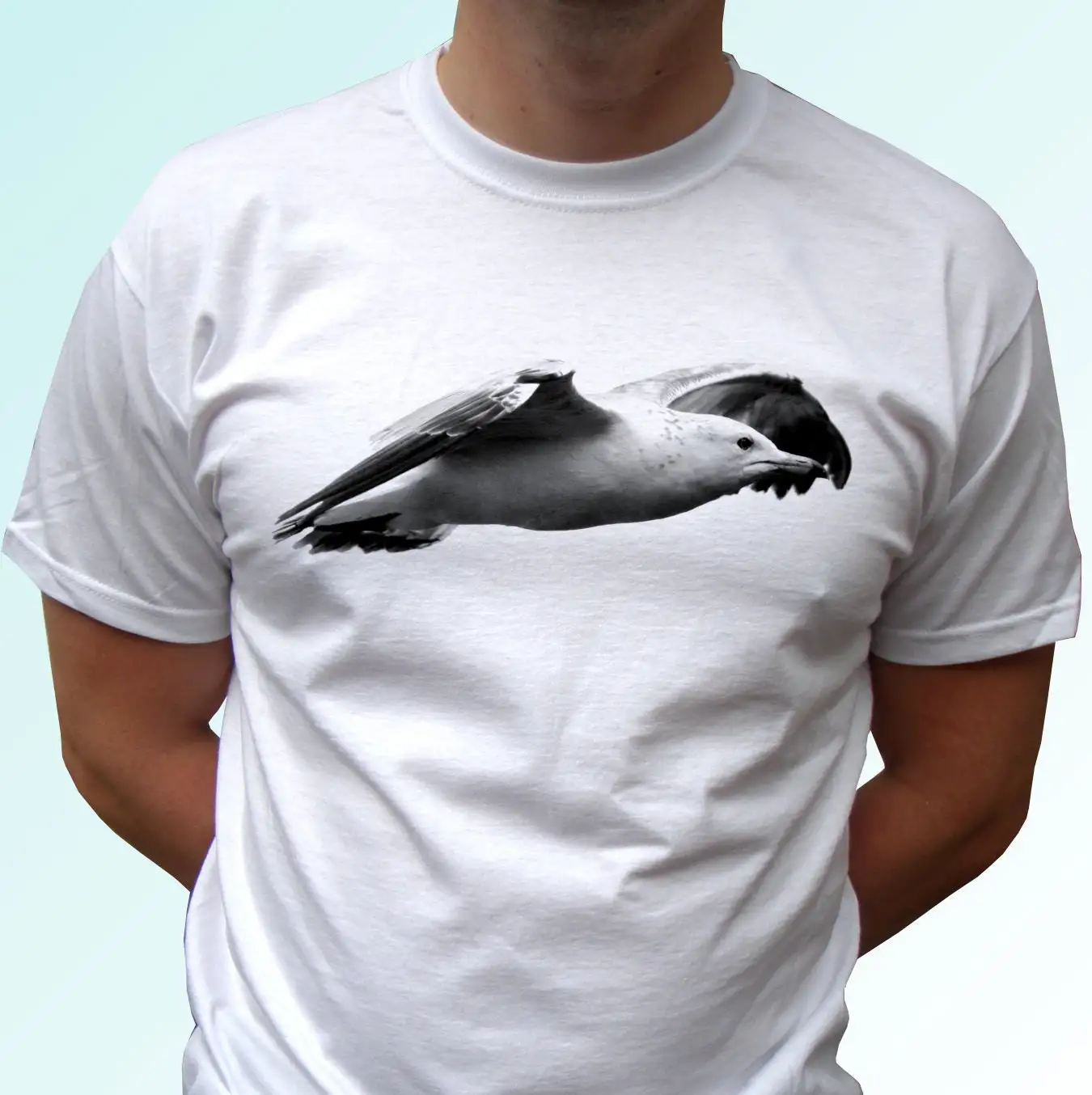 Seagull white T Shirt top tee design art mens womens kids baby sizes