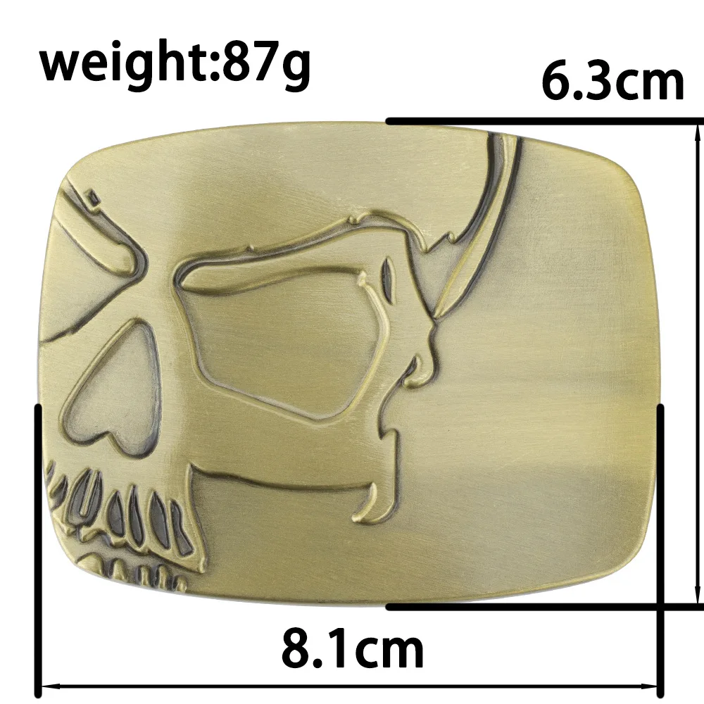 Skull Skeleton Belt Buckle Belt DIY Accessories Western Cowboy Style Smooth Belt Buckle Punk Rock Style K12