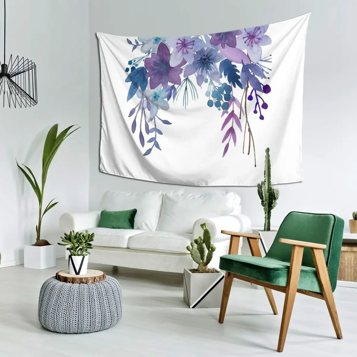 Blue Purple Flow Tapestry Hippie Wall Hanging Aesthetic Home Decoration Tapestries for Living Room Bedroom Dorm Room