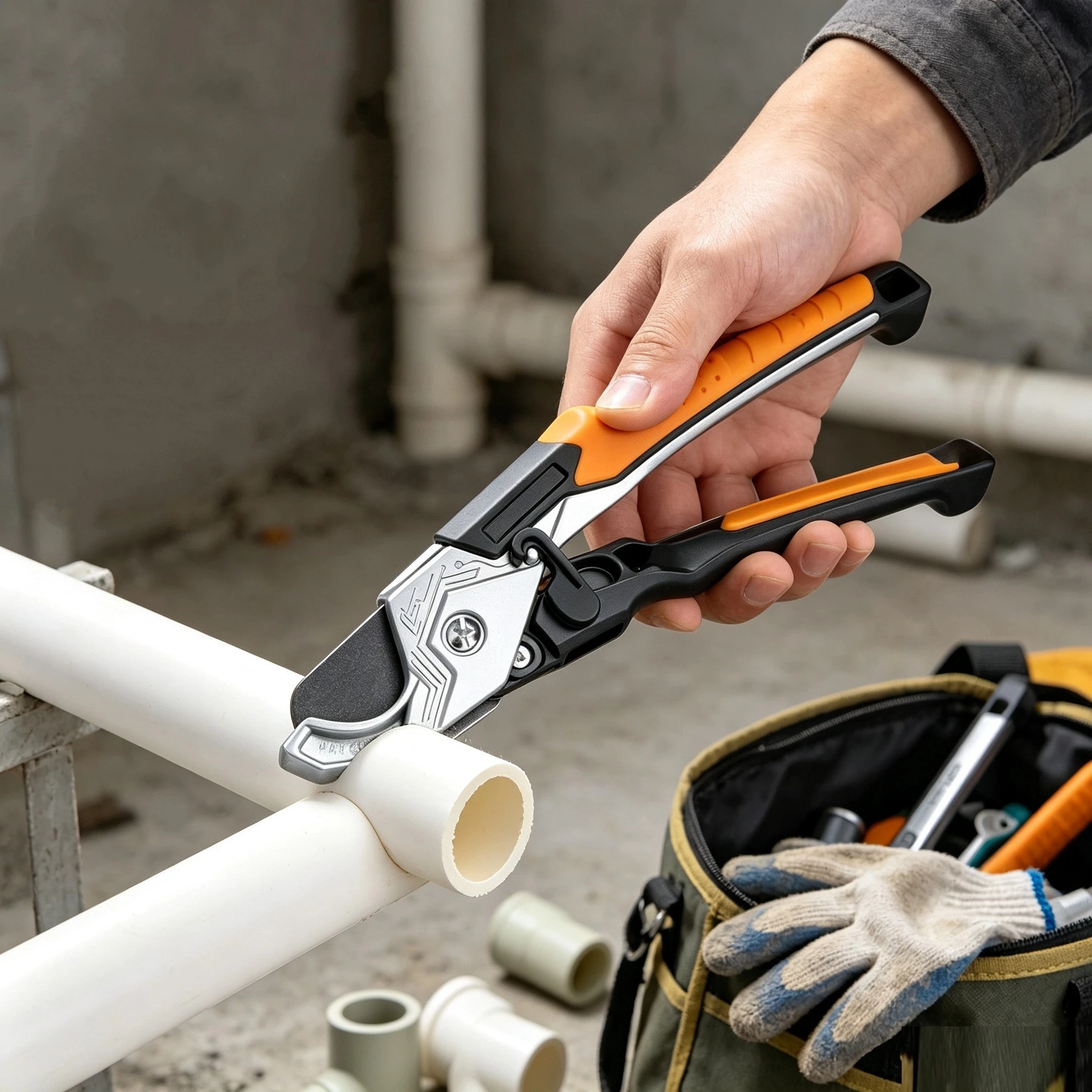 Pipe Cutter 0-32mm SK5 Heavy Duty Manual PVC PPR PU PE Pipe Scissors Tube Hose Cutting Tool for Home Plumbing Hand Tools