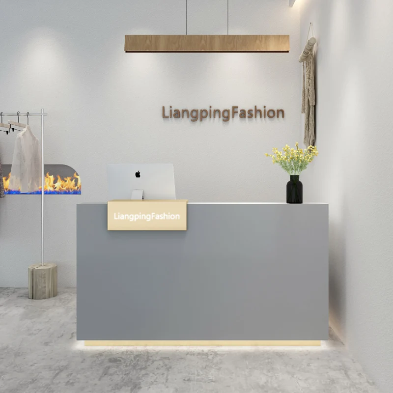 custom.High Quality Reception Desk White Reception Desk Beauty Salon